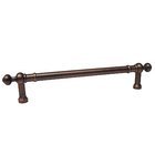 18" Centers Plain Appliance Pull with Decorative Ends In Distressed Copper