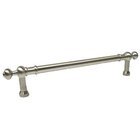 18" Centers Plain Appliance Pull with Decorative Ends In Satin Nickel