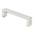4" Centers Modern Square Pull in Chrome