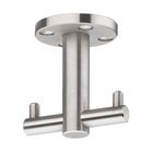 15/16" Centers Swiveling Hook in Brushed Stainless Steel