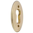 22 mm Centers Key Hole Cover in Bright Brass