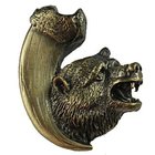 Bear with Claw Knob Left in Antique Brass