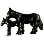 Mare and Foal Pull in Bronzed Black