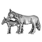Mare and Foal Pull in Pewter