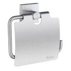 Toilet Tissue Holder with Lid Brushed Chrome
