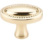 Oval Rope 1 1/4" Long Oval Knob in Polished Brass