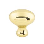 Egg 1 1/4" Long Oval Knob in Polished Brass