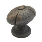 1 1/4" x 3/4" Oval Knob in Ancient Bronze