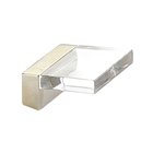 5/8" Centers Angled Square Pull in Satin Nickel Clear