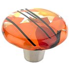 1 1/2" Diameter  Round Knob in Confetti Orange