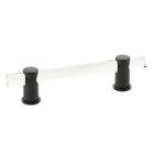 4" Centers Adjustable Clear Acrylic Pull In Oil Rubbed Bronze