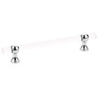 6" Centers Adjustable Clear Acrylic Pull In Polished Chrome