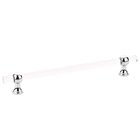 8" Centers Adjustable Clear Acrylic Pull In Polished Chrome