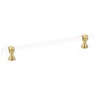 8" Centers Adjustable Clear Acrylic Pull In Satin Brass