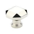 1 1/4" Diameter Faceted Knob in Polished Nickel