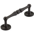 4" Centers Knurled Footplate Pull in Oil Rubbed Bronze