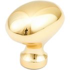 1 3/8" Oval Knob in Polished Brass