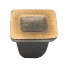 1 1/4" Square Concave Knob in Antique Bronze