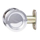 Round Pocket Door Pull - Passage In Polished Chrome