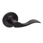 Snowbird Single Dummy Right Handed Door Lever with Round Rosette in Flat Black