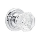 Ridgecrest Mountain Torrey Passage Glass Door Knob with Round Rosette in Polished Chrome