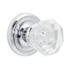 Ridgecrest Mountain Torrey Privacy Glass Door Knob with Round Rosette in Polished Chrome