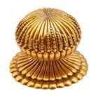1 1/4" Diameter Solid Brass Small Domed Knob with Matching Backplate in Paris Brass