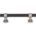 Bit 3 3/4" Centers Bar Pull in Flat Black and Pewter Antique