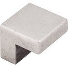 Square 5/8" Centers Long Square Knob in Pewter Antique