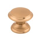1 3/8" Diameter Flat Top Knob In Brushed Bronze