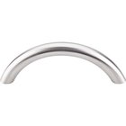 Solid Bowed 3" Centers Bar Pull in Brushed Stainless Steel