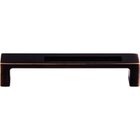 5" Centers Modern Metro Off Center Slot Pull in Tuscan Bronze