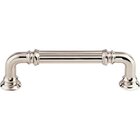 Reeded 3 3/4" Centers Bar Pull in Polished Nickel