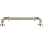 Reeded 5" Centers Bar Pull in Brushed Satin Nickel