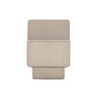 Tapered 1" Long Square Knob in Brushed Satin Nickel