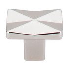 Quilted 1 1/4" Long Rectangle Knob in Polished Nickel