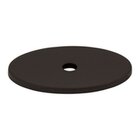 1 1/2" x 1" Medium Oval Knob Backplate in Flat Black