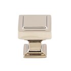 Ascendra 1 1/8" Long Square Knob in Polished Nickel