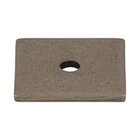 Square 1" Knob Backplate in Pewter Antique
