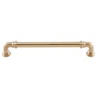 7" Centers D Handle in Unlacquered Brass