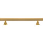 6 5/16" Centers Square Bar Pull in Satin Brass