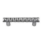 Braided Handle - 76mm in Antique Silver