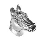 Large Horse Head Knob in Polished Nickel