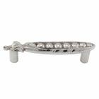 Pea Pod Handle 76mm in Polished Silver