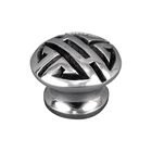 Large Oriental Knob 1 1/8" in Antique Silver