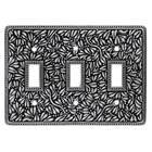 Triple Toggle Switchplate in Vintage Pewter