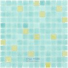 Vidrepur Glass Tiles - 1" x 1" Color + Recycled Glass Tile in Mint Julep