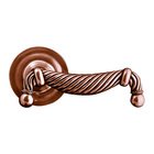 Privacy Equestre Right Handed Door Lever in Antique Copper