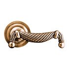Privacy Equestre Right Handed Door Lever in Antique Gold