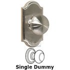 Single Dummy Knob - Premiere Plate with Impresa Door Knob in Satin Nickel